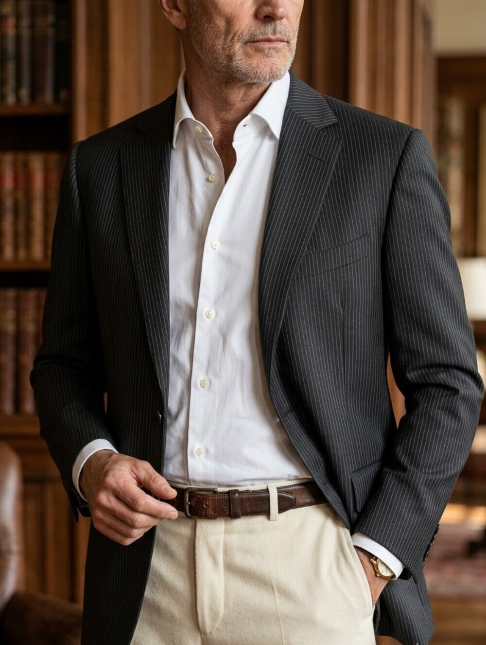 🇮🇹Z Zegna Charcoal Pinstripe Suit Jacket